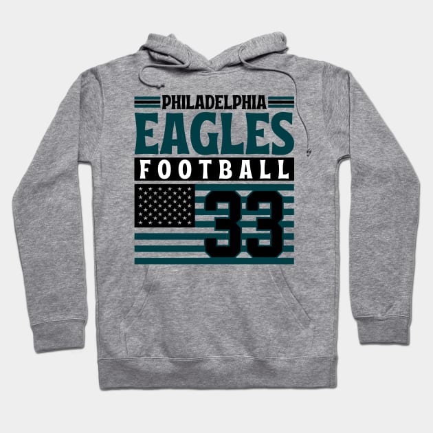 Philadelphia Eagles 1933 American Flag Football Hoodie by Astronaut.co